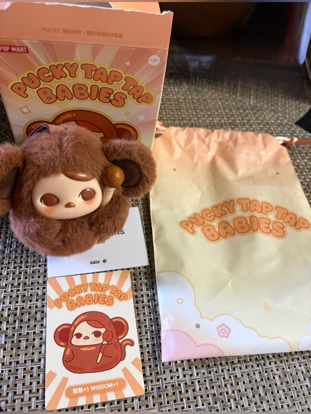 Popmart Pucky Tap Tap- Wisdom. Opened box, new unused